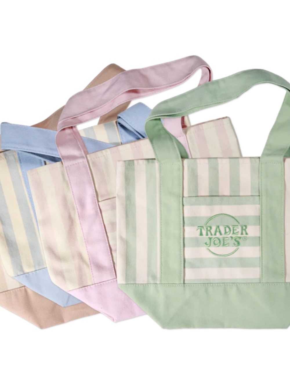 Striped Mini Canvas Tote Bag